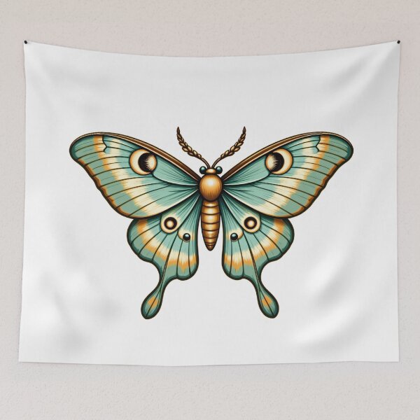Item preview, Vintage Luna Moth with Moon Phases designed and sold by Atraks1.