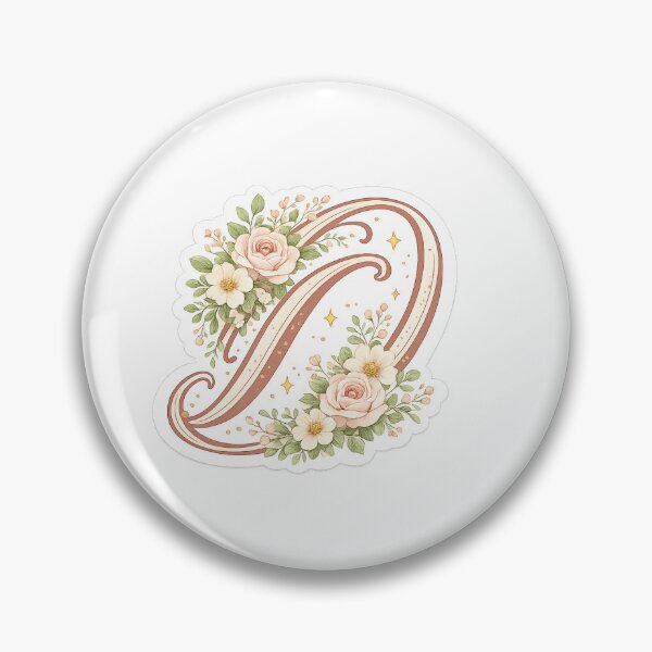Item preview, "D" flower letter designed and sold by JustStickersCo.