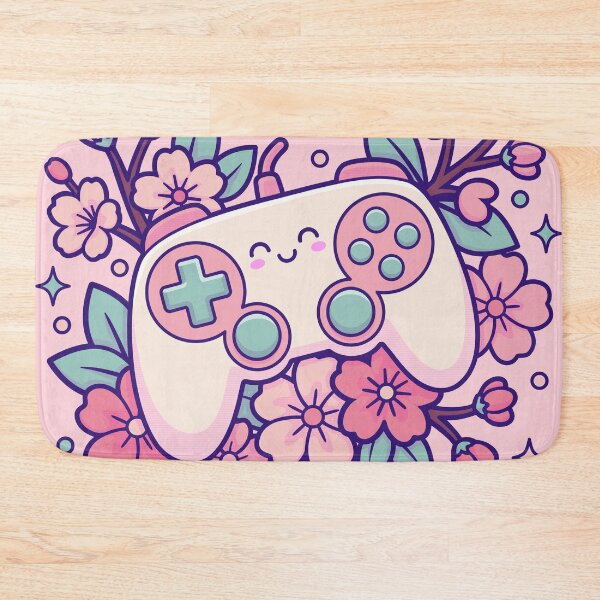 Item preview, Kawaii Video Game Controller Chibi Sakura Floral Gamer Gift - Introvert Game Club designed and sold by Juka-Arts-CC.
