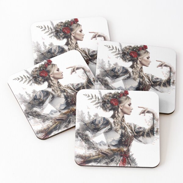 Item preview, winter mountain nature folk Poland european landscape double exposures illustration digital artwork dejco.art domin designed and sold by dejco.art.