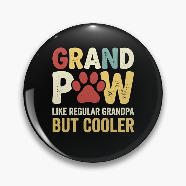 Item preview, Grandpaw Like Regular Grandpa But Cooler Funny Dog Cat Lover Retro designed and sold by Antdoodle.
