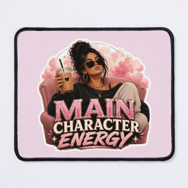 Item preview, Cute Main Character Energy Quote designed and sold by Abundance Activation 11.11.
