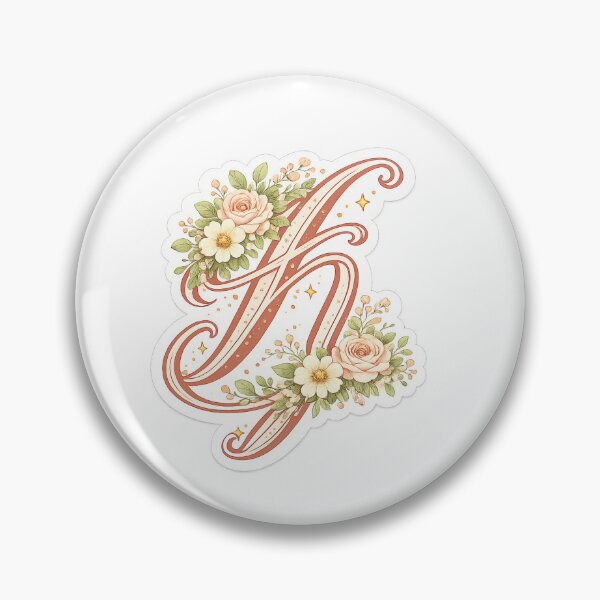 Item preview, "H" flower letter designed and sold by JustStickersCo.