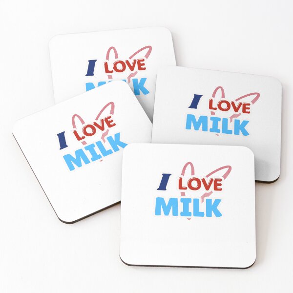 Item preview, I Love Milk Cute Typography Sticker designed and sold by LiamAura.
