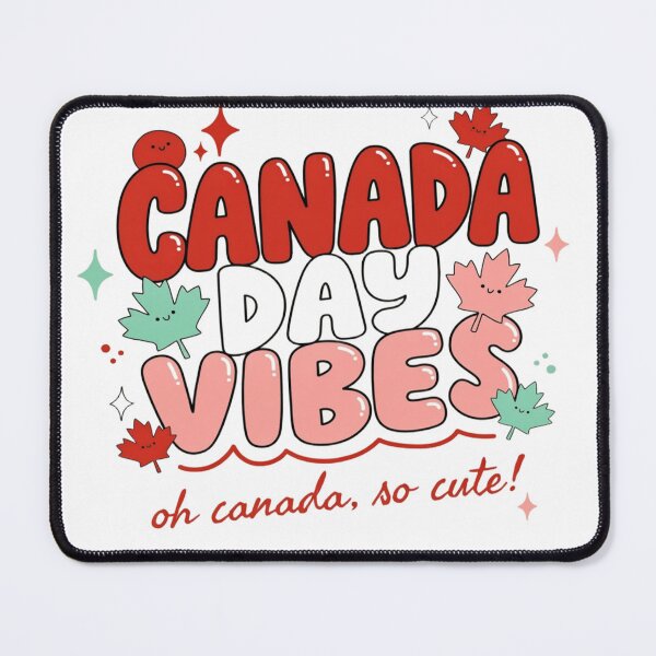 Item preview, Kawaii Oh Canada Maple Leaf| Bubbles Cute Red White Pink Typography|Canada Day Vibes designed and sold by InspiredCreatives.