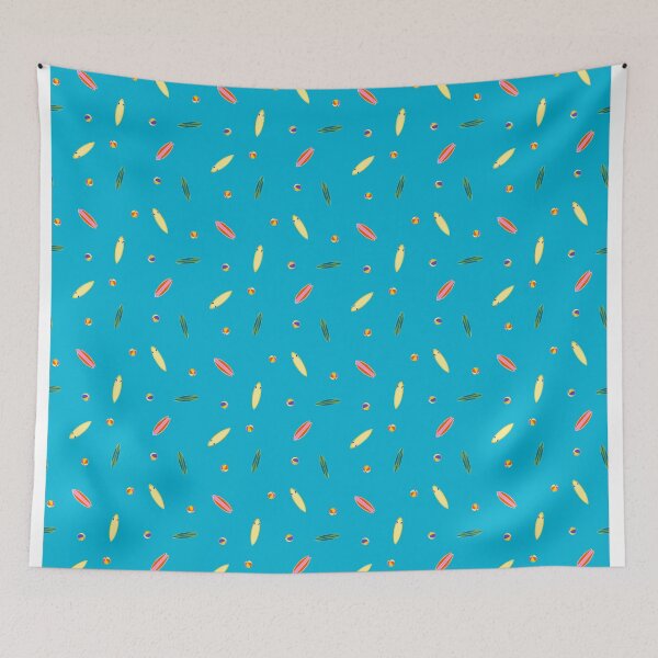 Item preview, Surfboards and beach balls pattern designed and sold by Paintingsbyapeacock.