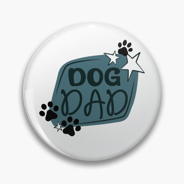 Item preview, Dark Gray Blue Dog Dad Design with Pawprints & Stars designed and sold by jeweleddesigns.