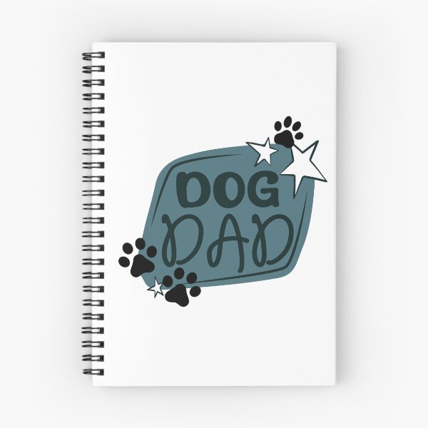 Item preview, Dark Gray Blue Dog Dad Design with Pawprints & Stars designed and sold by jeweleddesigns.