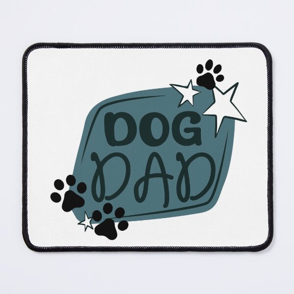 Item preview, Dark Gray Blue Dog Dad Design with Pawprints & Stars designed and sold by jeweleddesigns.