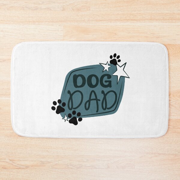 Item preview, Dark Gray Blue Dog Dad Design with Pawprints & Stars designed and sold by JeweledDesigns.