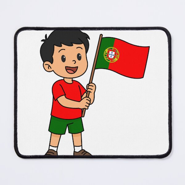 Item preview, Little Boy Waving Portuguese Flag - Cute Portugal Mascot designed and sold by debbiebento.