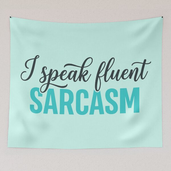 Item preview, I Speak Fluent Sarcasm Funny Sarcastic Typography designed and sold by ShirtRemarks.