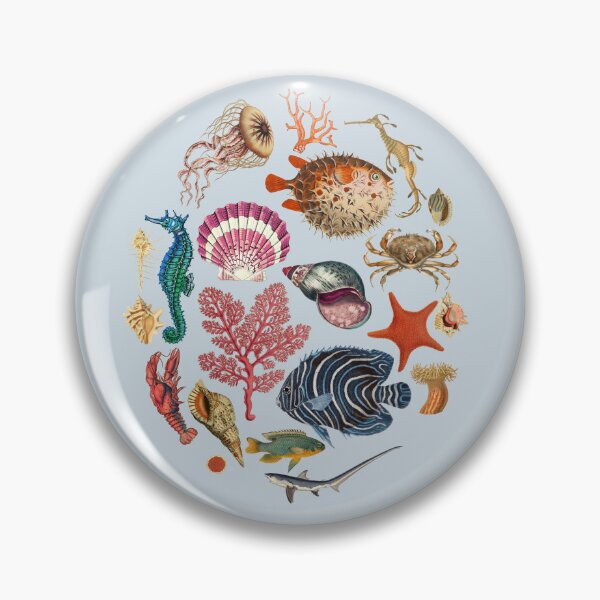 Item preview, Seaside Treasures Collection Colorful Shell and Sea Creatures Illustration designed and sold by CanisArt.