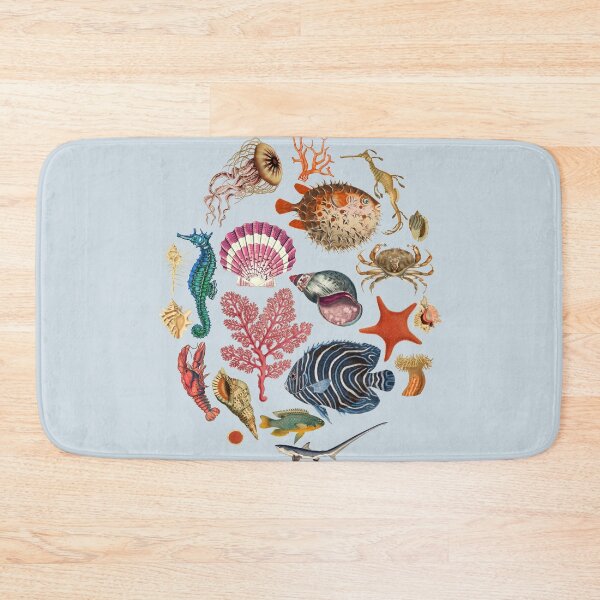 Item preview, Seaside Treasures Collection Colorful Shell and Sea Creatures Illustration designed and sold by CanisArt.