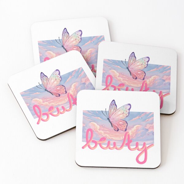 Item preview, Beauty Butterfly Aesthetic Typography Sticker designed and sold by LiamAura.