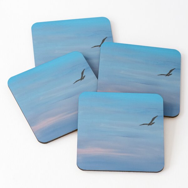 Item preview, Acrylic painting of bird flying in the sunset sky designed and sold by Jmb67.