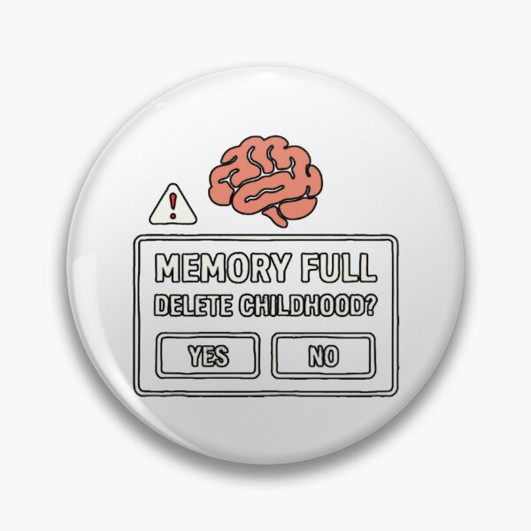 Item preview, Memory Full Delete Childhood Funny Brain Error Graphic designed and sold by GreennieArt.