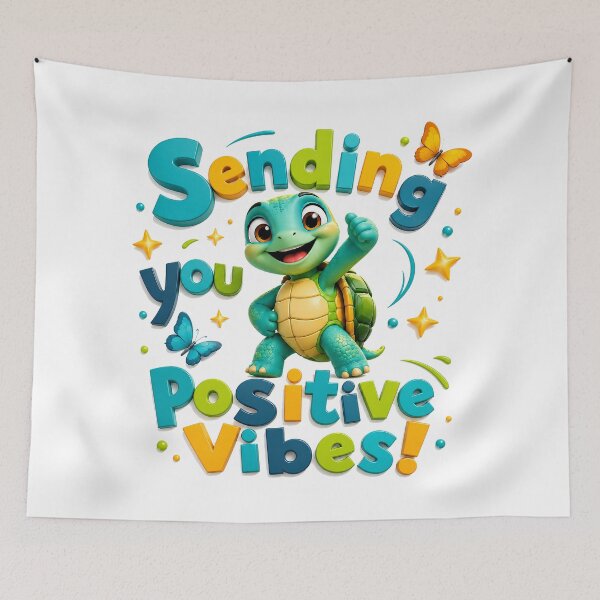 Item preview, Sending You Positive Vibes Turtle Cheer designed and sold by BlissBlvdShop.