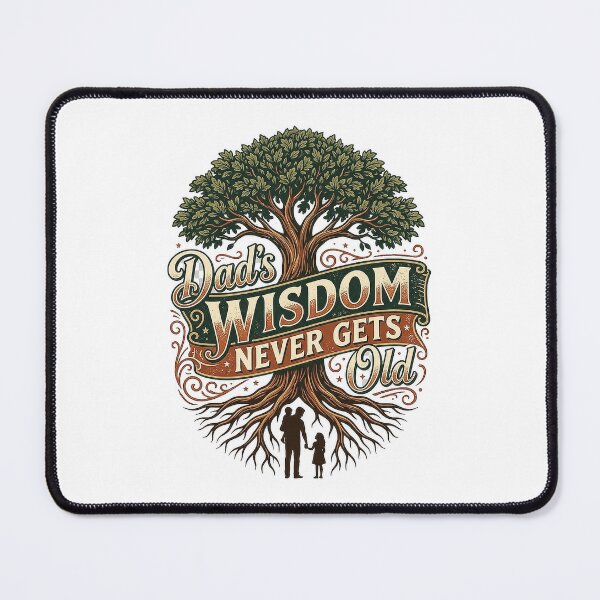 Item preview, Dad's Wisdom Never Gets Old Vintage Oak Tree Family Shirt Design designed and sold by Ponsak.