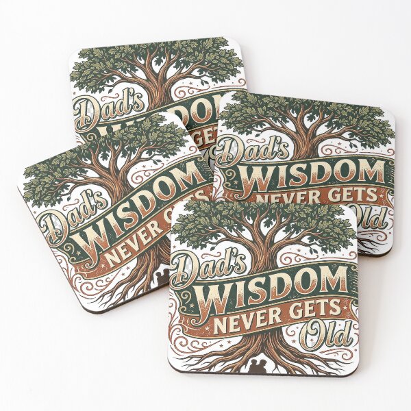 Item preview, Dad's Wisdom Never Gets Old Vintage Oak Tree Family Shirt Design designed and sold by Ponsak.