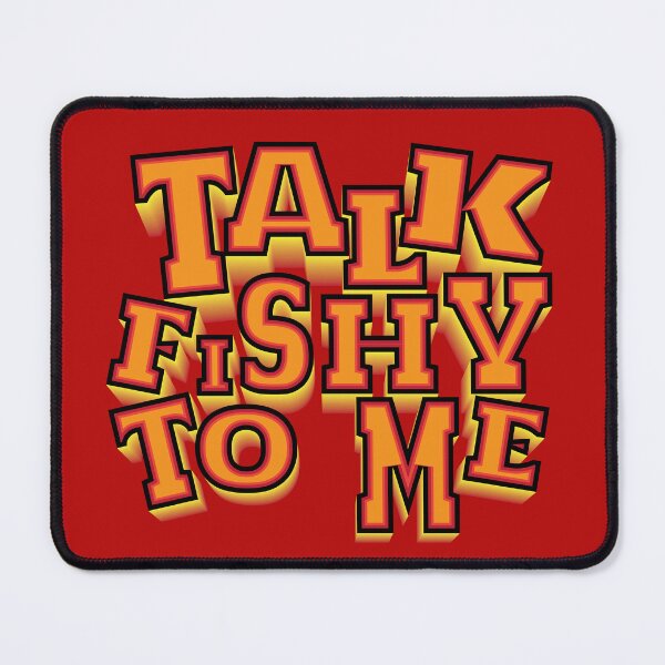 Item preview, Fishing vector custom text illustration "Talk Fishy To Me" designed and sold by Art-Horizon.