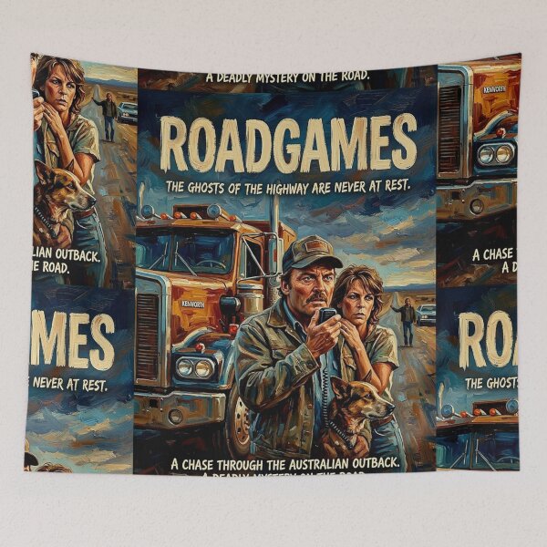 Item preview, A Chase Through the Australian Outback – Roadgames Fine Art Print designed and sold by Art's Diner.