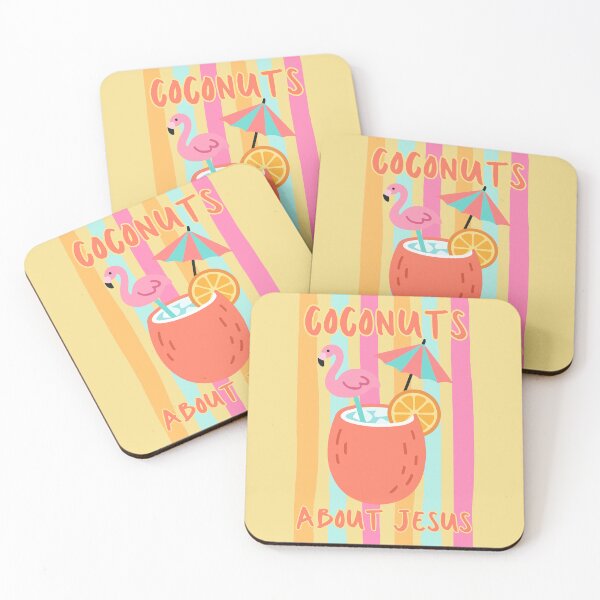 Item preview, Coconuts About Jesus Love Co Co Nuts Flamingo Tropical Drink Beach Summer  designed and sold by Forevermore.
