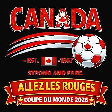 Artwork thumbnail, Allez Les Rouges Red White Supporter 2026 by Tsugraf Designs