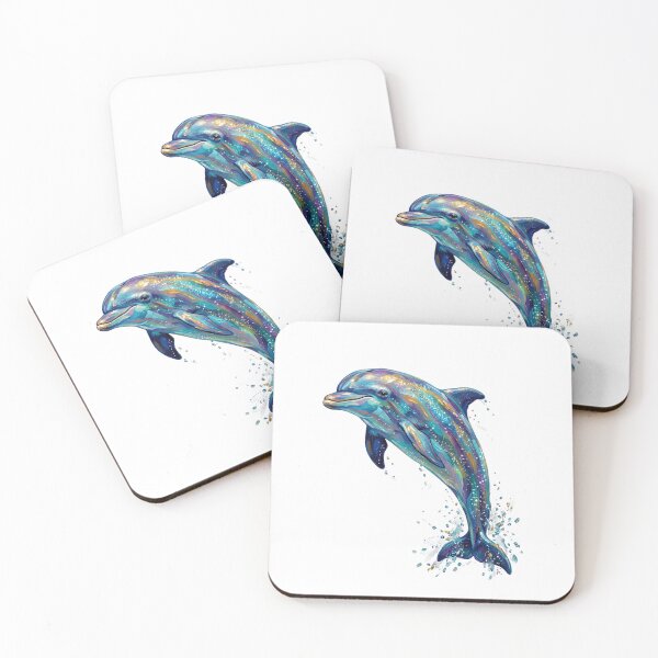 Item preview, Colorful Dolphin Splash Ocean Fantasy Painting designed and sold by SOUFIANE1991.