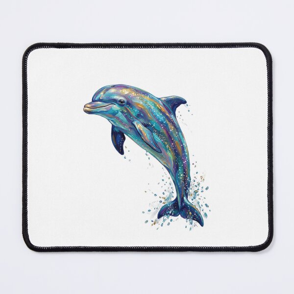Item preview, Colorful Dolphin Splash Ocean Fantasy Painting designed and sold by SOUFIANE1991.