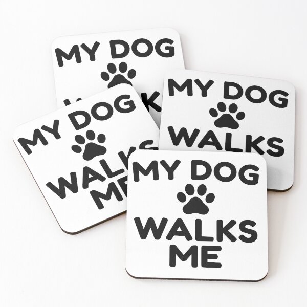 Item preview, My Dog Walks Me Funny Minimalist Paw Print T-Shirt For Light Colors designed and sold by ShirtRemarks.