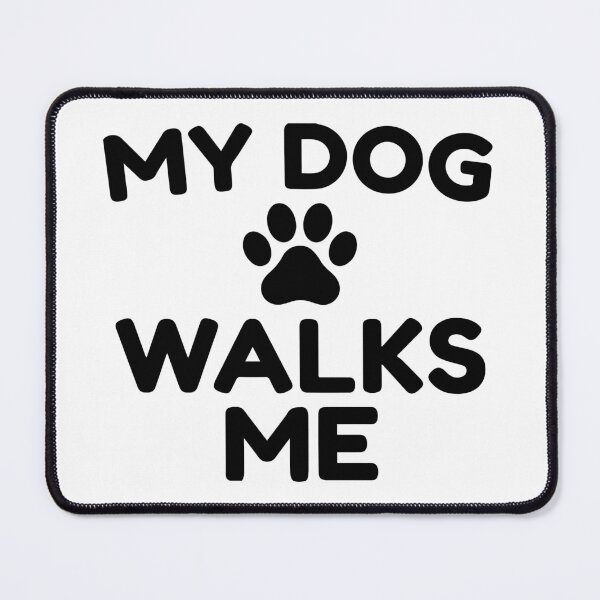 Item preview, My Dog Walks Me Funny Minimalist Paw Print T-Shirt For Light Colors designed and sold by ShirtRemarks.