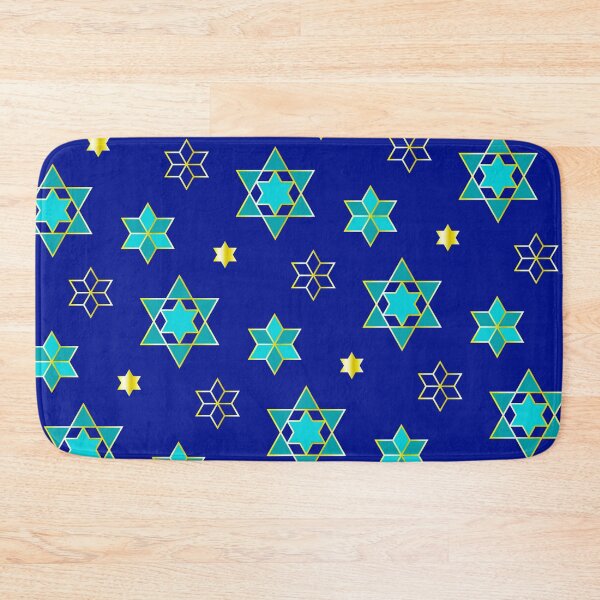 Item preview, Hanukkah Jewish Star in Blue Contemporary Pattern designed and sold by DEC02.