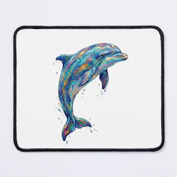Item preview, Colorful Dolphin Splash Ocean Fantasy Painting designed and sold by SOUFIANE1991.