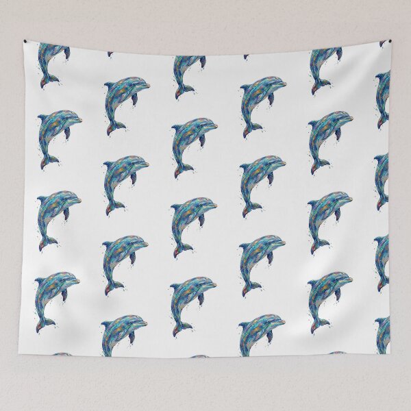 Item preview,  Colorful Dolphin Splash Ocean Fantasy Painting designed and sold by SOUFIANE1991.