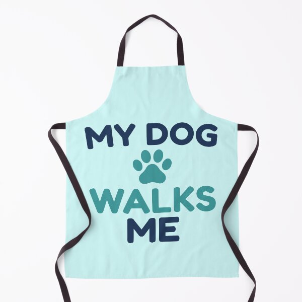 Item preview, My Dog Walks Me Funny Minimalist Paw Print Blue designed and sold by ShirtRemarks.
