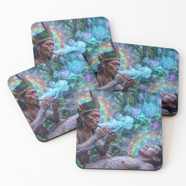 Item preview, Ayahuasca Vision Psychedelic Spiritual HEaling Art designed and sold by RoninGangStudio.