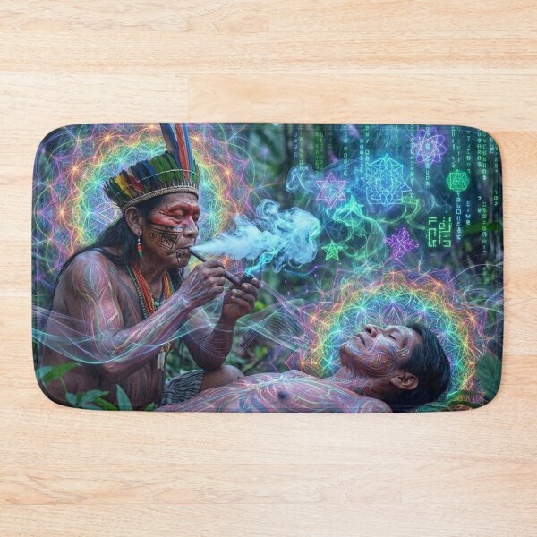 Item preview, Ayahuasca Vision Psychedelic Spiritual HEaling Art designed and sold by RoninGangStudio.