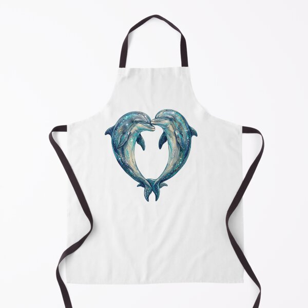 Item preview, Two Dolphins Heart Shape Bottlenose Dolphin Couple Romantic Ocean designed and sold by SOUFIANE1991.