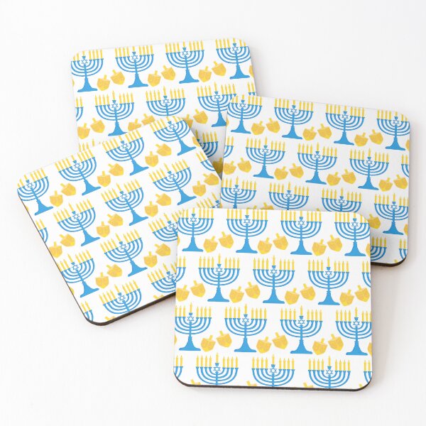 Item preview, Hanukkah Menorah Bright Candles and Dreidel Pattern designed and sold by DEC02.