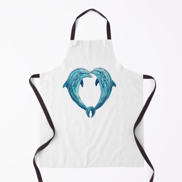 Item preview, Two Dolphins Heart Shape Bottlenose Dolphin Couple Romantic Ocean designed and sold by SOUFIANE1991.