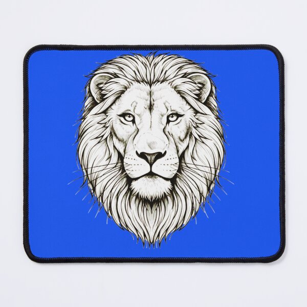 Item preview, Majestic Lion Face – Detailed Black and White Pencil Sketch Art Print designed and sold by NewGen-For-You.