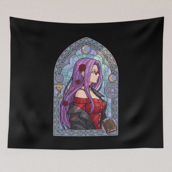 Item preview, Rider Fate Stay Night Rose Mystic Stained Glass Portrait designed and sold by mildaclairmo.