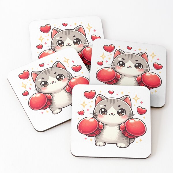 Item preview, Cute Boxing Cat - Funny Kawaii Kitten Boxer designed and sold by Digistore1221.