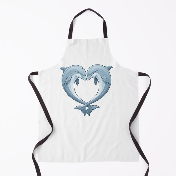 Item preview, Two Dolphins Heart Shape Bottlenose Dolphin Couple Romantic Ocean designed and sold by SOUFIANE1991.