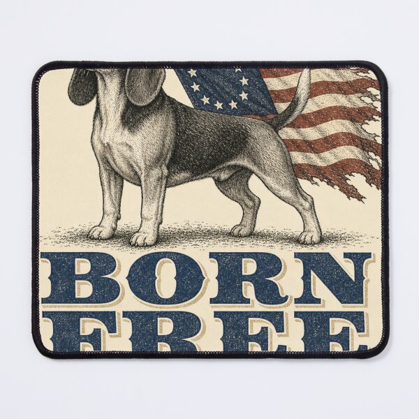 Item preview, Born Free: 1776–2026 The Patriot Beagle Freedom's Best Friend Born Free, Proudly American designed and sold by Marketflowcreation.