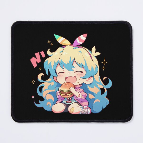 Item preview, Nia Teppelin Niateppelin Gurren Lagann Chibi Kawaii Burger Anime Girl Joyful Bright Charm designed and sold by earlobejerk.