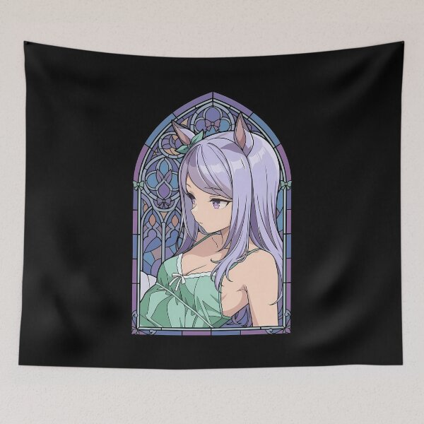 Item preview, Mejiro McQueen Uma Musume Soft Pastel Stained Glass Portrait designed and sold by mildaclairmo.