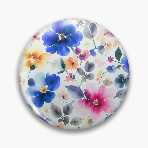 Item preview, Vibrant Watercolor Midsummer Floral Pattern designed and sold by zenjiinspired.