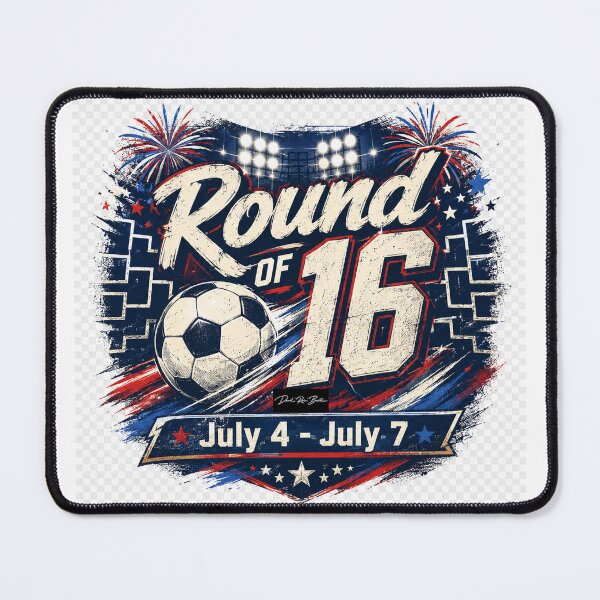 Item preview, Round of 16 July 4–7 – Soccer Knockout Stage Design designed and sold by MySheetMusicArt.